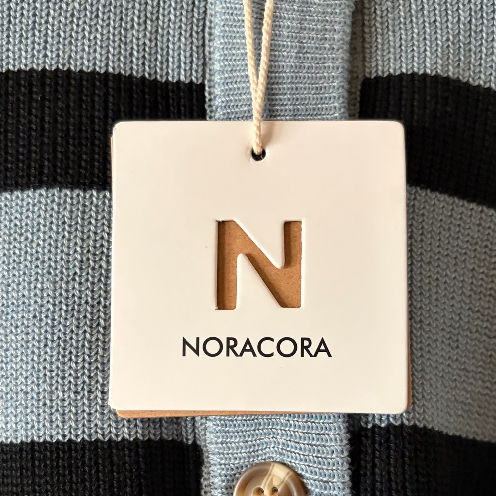 Bnwt Noracora Blue and Black striped Sweater top with matching shorts outfit. - Picture 2 of 4
